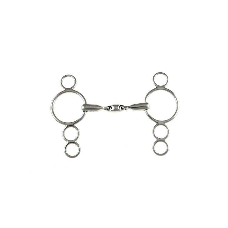 Muserola de doble articulación con 4 anillas Umbria Equitazione Muserola de doble articulación con 4 anillas Umbria Equitazione