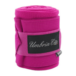 Bandas de Trabajo de Forro Polar y Elástico en juego de 4 Umbria Equitazione Fucsia Rosa