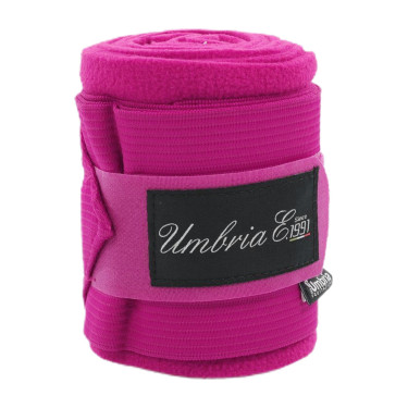 Bandas de Trabajo de Forro Polar y Elástico en juego de 4 Umbria Equitazione Fucsia Rosa