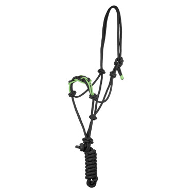 Cabezada con Cuerda Trenzada en la Nariz Pool's Negro / limón