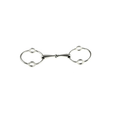 Muserola de anillos grandes de acero inoxidable Umbria Equitazione