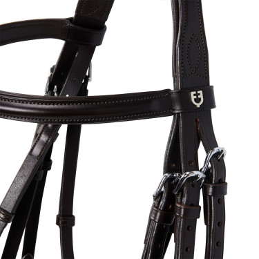 Brida Evolution de Cuero sin Riendas Dobles Equestro Marrón oscuro Marrón Brida Evolution de Cuero sin Riendas Dobles Equestro Marrón oscuro Marrón