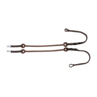 Riendas Elásticas de Cuero con Correas de Goma Umbria Equitazione Marrón oscuro Marr&amp;oacute;n