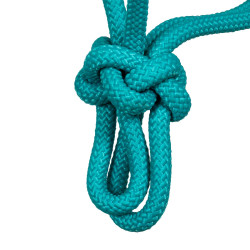 Cabezada de Cuerda Anudada con Decoraciones Navajo Pool's Turquesa Azul