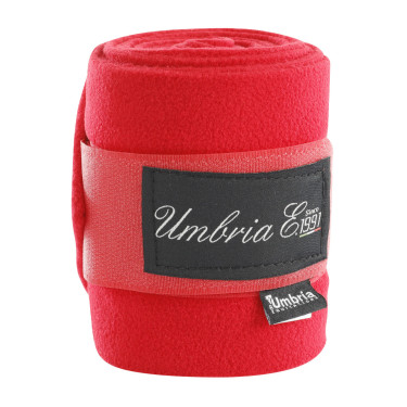 Vendajes de descanso de forro polar por 4 Umbria Equitazione Roja Rojo
