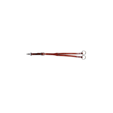 Horquilla de martingala ajustable en cuero graso Pool's