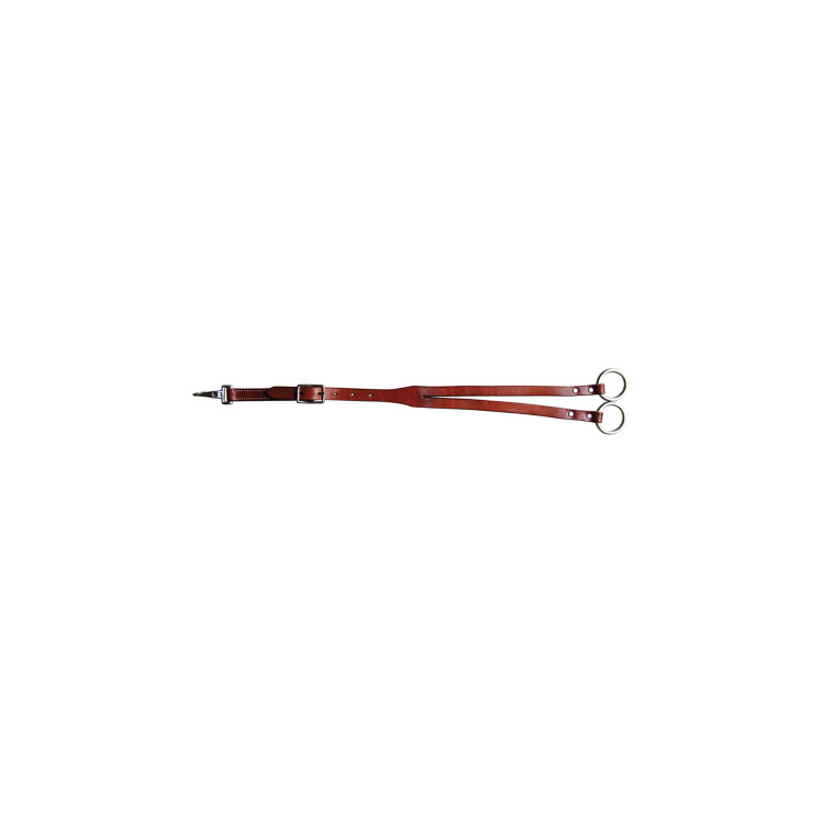 Horquilla de martingala ajustable en cuero graso Pool's