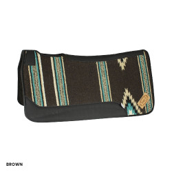 Manta de silla Navajo con base de fieltro Pool's Castaño Marrón