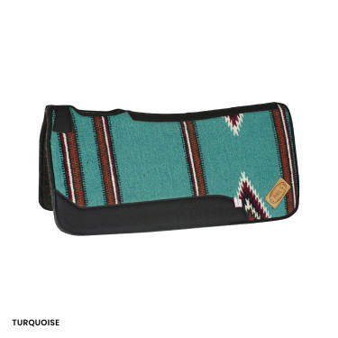 Manta de silla Navajo con base de fieltro Pool's Turquesa Azul