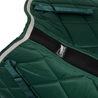 Manta de Montura de Doma Acolchada Supreme Verde cazador / gris claro Manta de Montura de Doma Acolchada Supreme Verde cazador / gris claro