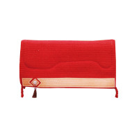 Manta de Montura Western Show Alpaca con Grabado Barbwire Pool's Roja Rojo