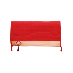 Manta de Montura Western Show Alpaca con Grabado Barbwire Pool's Roja Rojo