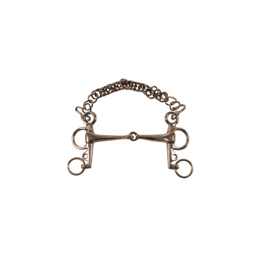 Mors Pelham Llena de Acero Inoxidable con Patas Cortas Umbria Equitazione Mors Pelham Llena de Acero Inoxidable con Patas Cortas Umbria Equitazione