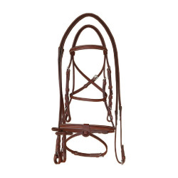 Brida Supreme con Costura de Contraste y Riendas Supreme Castaño Marr&amp;amp;oacute;n