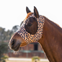 Máscara Antimoscas de Lycra con Cubre-Orejas Pro-Tech Leopardo