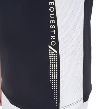 Polo de concurso Hombre Mangas Cortas con Cremallera Equestro Blazer marino / blanco antiguo Azul marino