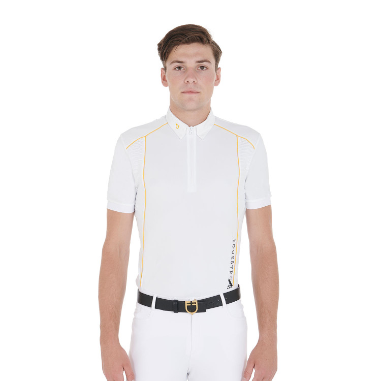 Polo de concurso Hombre Mangas Cortas con Cremallera Equestro Polo de concurso Hombre Mangas Cortas con Cremallera Equestro