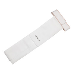 Corbata de doma con logotipo de strass Equestro Blanco / rosa camafeo