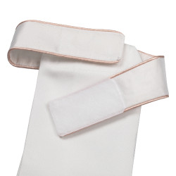 Corbata de doma con logotipo de strass Equestro Blanco / rosa camafeo