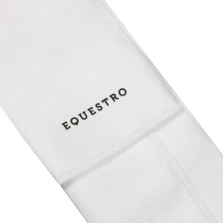 Corbata de doma con logotipo de strass Equestro Blanco / rosa camafeo