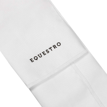Corbata de doma con logotipo de strass Equestro Blanco / rosa camafeo