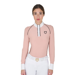 Polo de concurso Mujer de Manga Larga con Inserciones de Malla Equestro