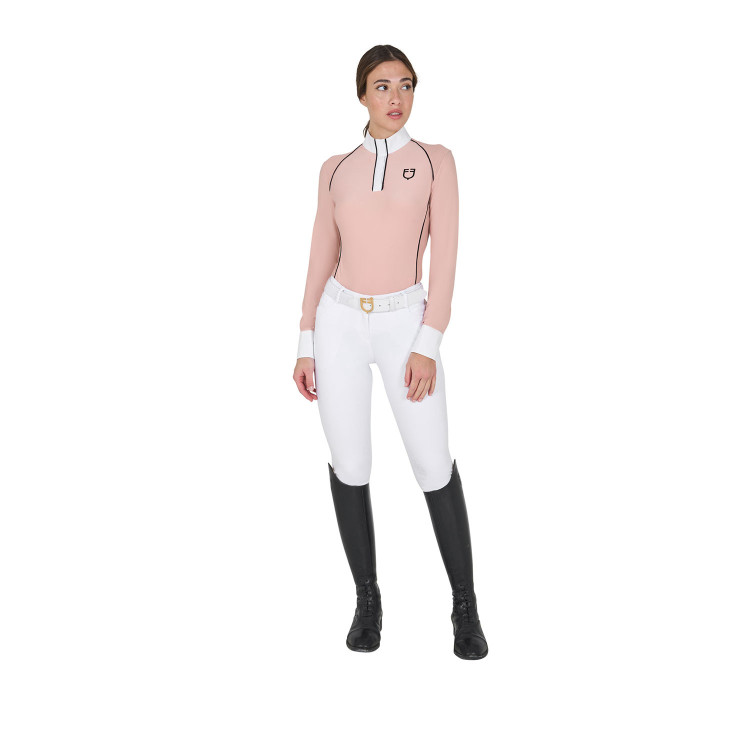 Polo de concurso Mujer de Manga Larga con Inserciones de Malla Equestro Polo de concurso Mujer de Manga Larga con Inserciones de Malla Equestro