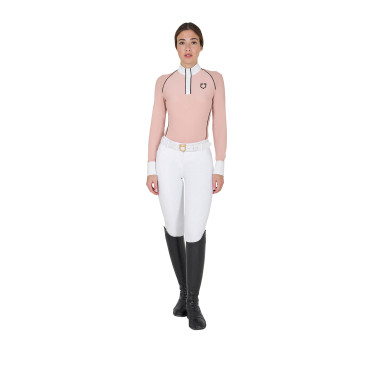 Polo de concurso Mujer de Manga Larga con Inserciones de Malla Equestro Polo de concurso Mujer de Manga Larga con Inserciones de Malla Equestro