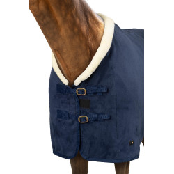 Alfombra polar Horze Lincoln con cuello de piel Marino Azul marino