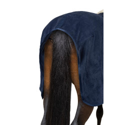Alfombra polar Horze Lincoln con cuello de piel Marino Azul marino
