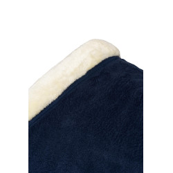 Alfombra polar Horze Lincoln con cuello de piel Marino Azul marino