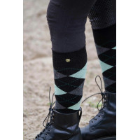 Calcetines Equi-Theme Argyle señora Verde salvia / antracita Calcetines Equi-Theme Argyle señora Verde salvia / antracita