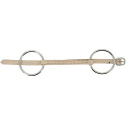 Muserola de cuero Feeling con barbada