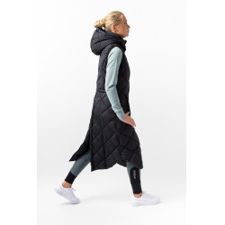 Chaleco largo acolchado sin mangas Gem B Vertigo Belleza negra Negro