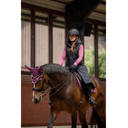 Chaleco largo acolchado sin mangas Gem B Vertigo Belleza negra Negro