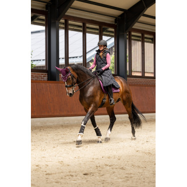 Chaleco largo acolchado sin mangas Gem B Vertigo Belleza negra Negro