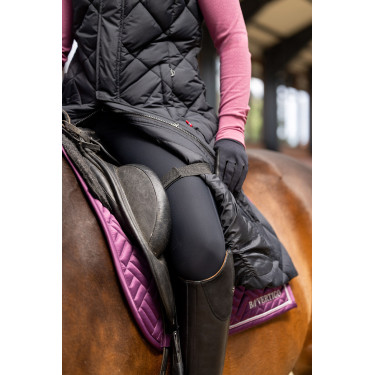 Chaleco largo acolchado sin mangas Gem B Vertigo Belleza negra Negro