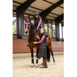 Chaleco largo acolchado sin mangas Gem B Vertigo Belleza negra Negro