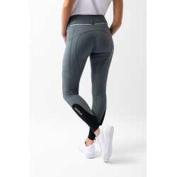 Pantalón de equitación de invierno Elea grip integral B Vertigo Verde romero Gris