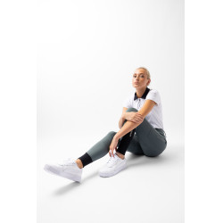 Pantalón de equitación de invierno Elea grip integral B Vertigo Verde romero Gris