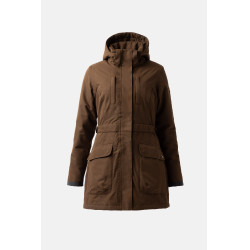 Plumífero calefactable largo Jadine Horze invierno Marrón espresso Plumífero calefactable largo Jadine Horze invierno Marrón espresso
