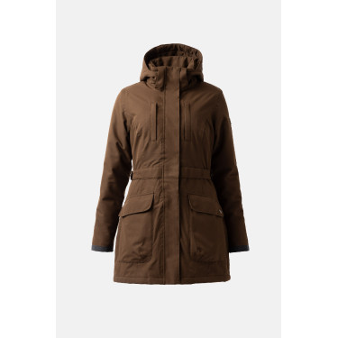 Plumífero calefactable largo Jadine Horze invierno Marrón espresso Plumífero calefactable largo Jadine Horze invierno Marrón espresso