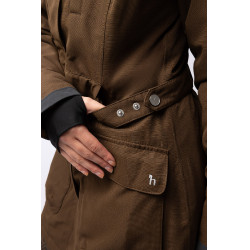Plumífero calefactable largo Jadine Horze invierno Marrón espresso Plumífero calefactable largo Jadine Horze invierno Marrón espresso