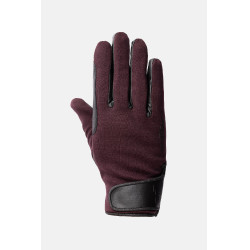 Guantes de equitación para todas las estaciones Young Rider Perla Horze Fudge / marrón burdeos