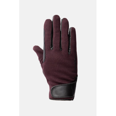 Guantes de equitación para todas las estaciones Young Rider Perla Horze Fudge / marrón burdeos