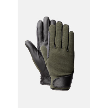 Guantes de equitación para todas las estaciones Young Rider Perla Horze Kambada / dragón verde oscuro Kaki