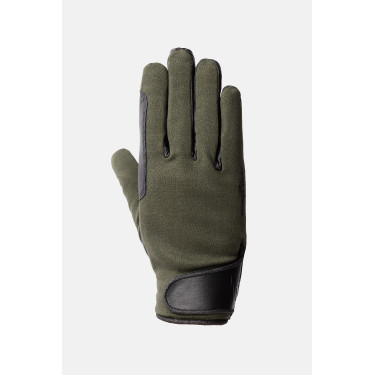Guantes de equitación para todas las estaciones Young Rider Perla Horze Kambada / dragón verde oscuro Kaki