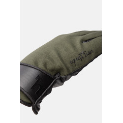 Guantes de equitación para todas las estaciones Young Rider Perla Horze Kambada / dragón verde oscuro Kaki