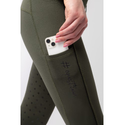 Leggings de talle alto Young Rider Aya para mujer Horze Kambada / dragón verde oscuro Leggings de talle alto Young Rider Aya para mujer Horze Kambada / dragón verde oscuro