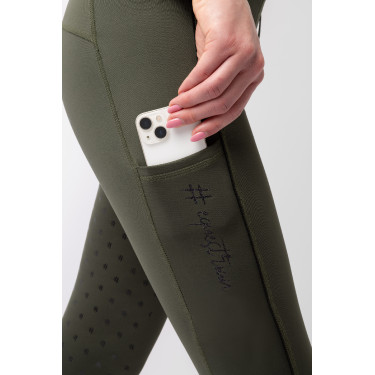 Leggings de talle alto Young Rider Aya para mujer Horze Kambada / dragón verde oscuro Leggings de talle alto Young Rider Aya para mujer Horze Kambada / dragón verde oscuro